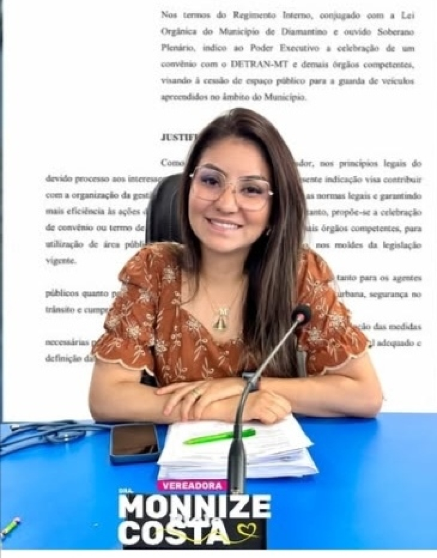 Vereadora Dra. Monnize Costa se destaca na Câmara de Diamantino e ganha apoio popular para candidatura à Assembleia Legislativa de MT