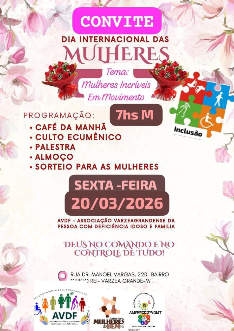 AVDF convida: Mulheres Incríveis Em Movimento!